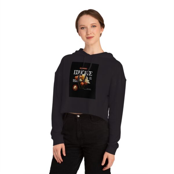 Women’s Cropped Hooded Sweatshirt - Image 3