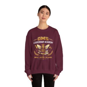 OMS Leadership Academy Crewneck Sweatshirt — Impact. Inspire. Influence.